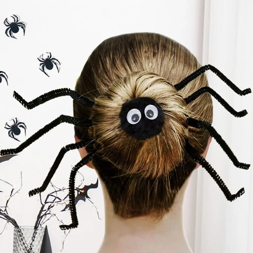 1 шт. креативная резинка для волос в форме паука легко сгибается стиле Хэллоуина