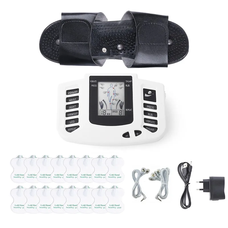 Электронный импульсный массажер терапия стимулятор мышц + магнитные массажные