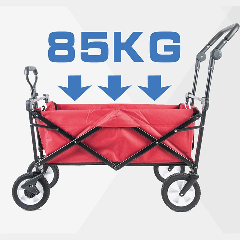 Мини-оксфордская домашняя корзина для покупок, переносная складная тележка-Трейлер с двойным тормозом, багажная тележка для кемпинга