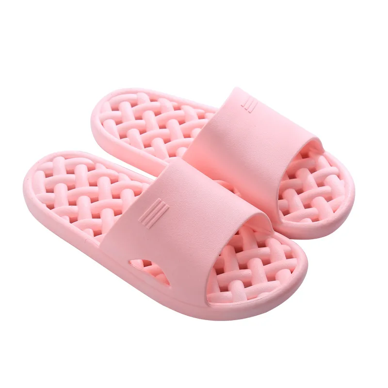 

2021 chunky love hotel slippers summer household leakage cool slippers women men non-slip indoor bathroom slippers