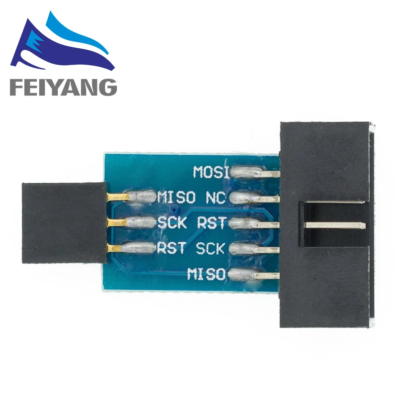 10 шт. 10Pin к 6 Pin плата адаптера + USBASP USBISP AVR программатор USB ATMEGA8 ATMEGA128 ATtiny/CAN/PWM модуль
