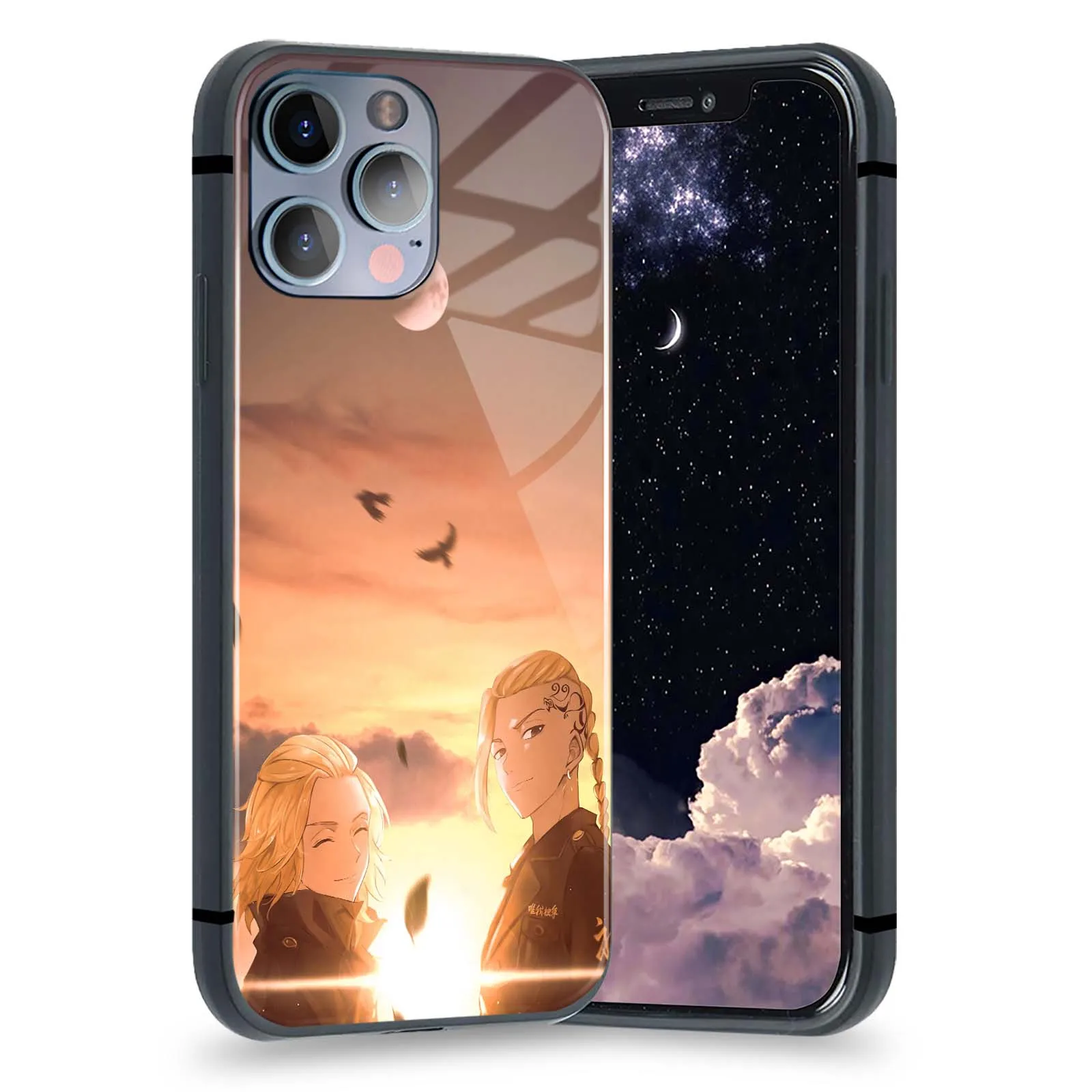 

Mikey and Draken Tokyo Revengers Anime Phone Case for IPhone 13 12 11 Mini Pro XS Max 6s SE X XR 7 8 Plus Cover Soft Glass Shell