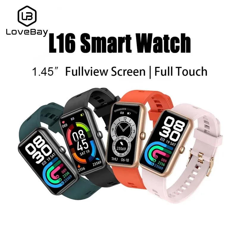 

LOVEBAY L16 Smart Watch Fullview Screen Smartband 1.45inch Full Touch SmartWatch Bluetooth Fitness Tracker Sport Watch PK BAND 6
