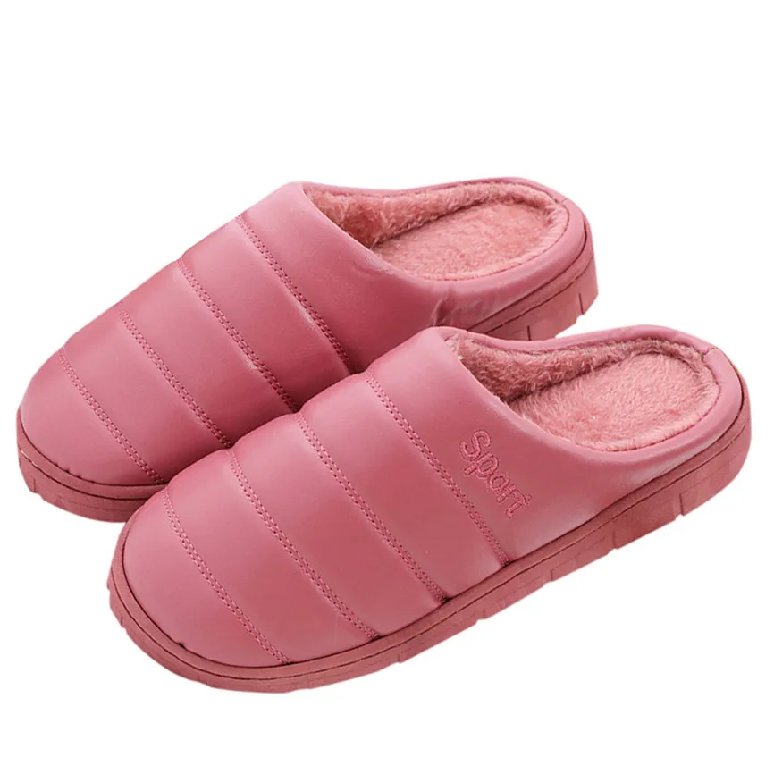 Женские зимние теплые домашние тапочки бархатная обувь для влюбленных пар