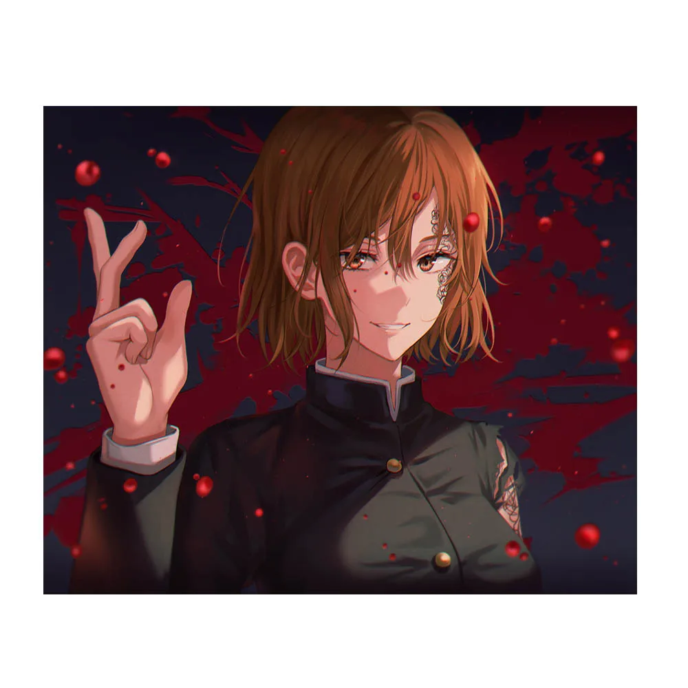 

Modern Painting HD Print Anime Jujutsu Kaisen Kugisaki Nobara Canvas Poster Nordic Home Decor Living Room Wall Art Poster