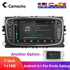 Camecho Android 8,1 Автомобильный мультимедийный плеер Wifi 2 DIN 7 ''аудио радио GPS автомобильное радио для FordFocusS-MaxMondeo 9GalaxyC-Max