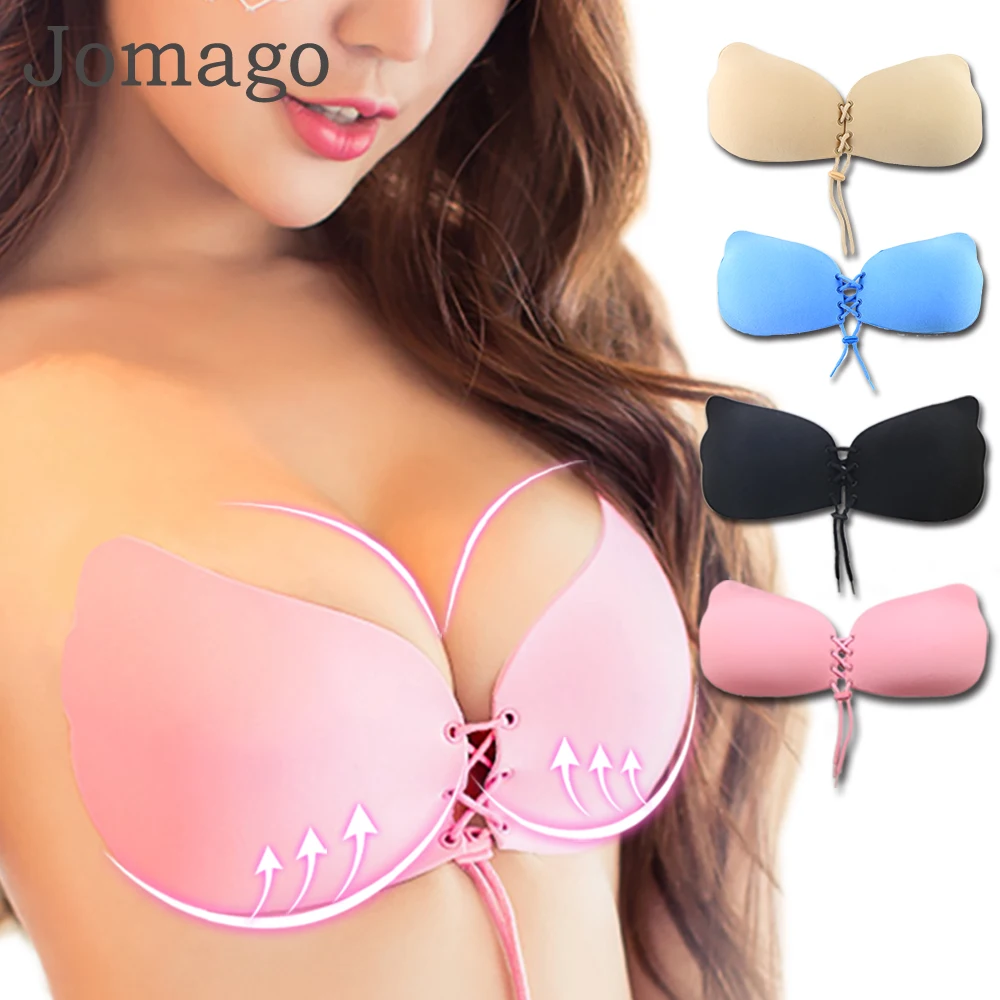 Jomago бюстгальтер без бретелек женский невидимый невидимка Плюс Размер пуш ап