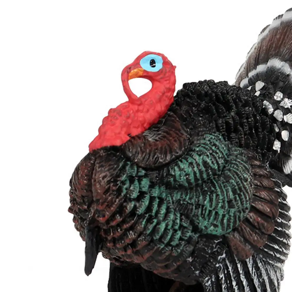 Экшн фигурка птица индейка пластиковая курица модель животного садовая