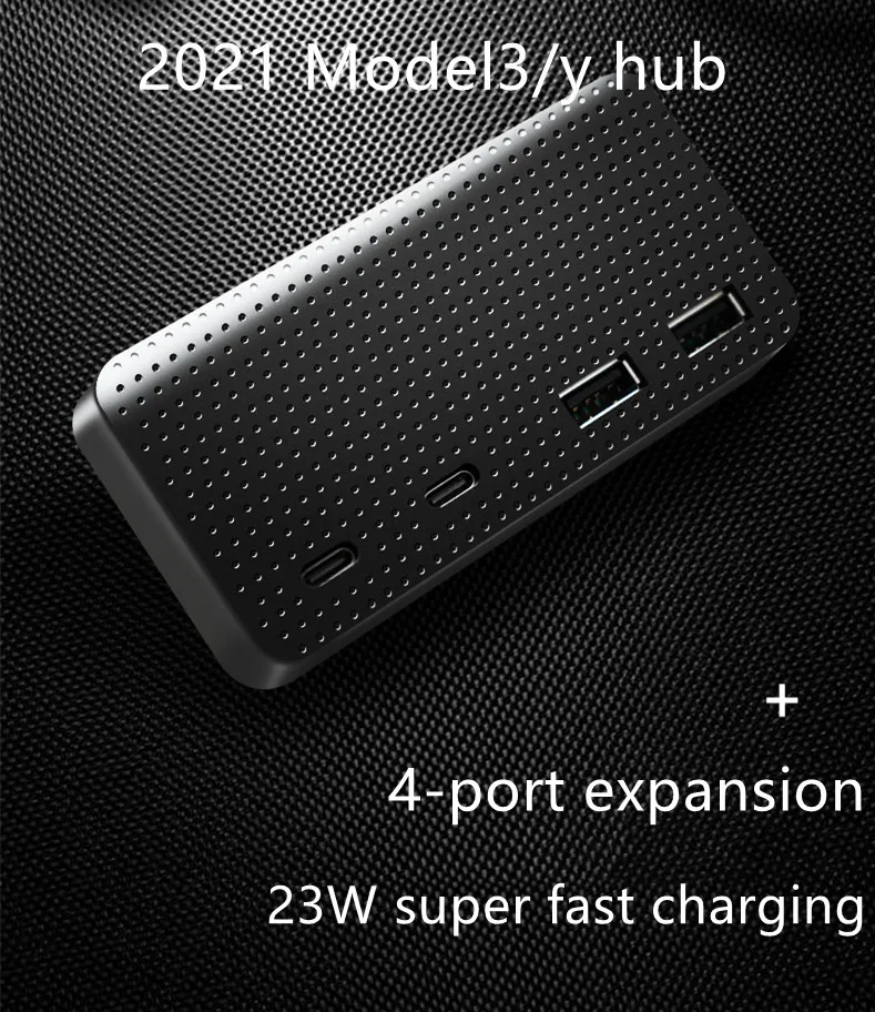 Для 2021 Tesla Model3 / Y концентратор модель 3 Аксессуары Разветвитель USB хаб док станция