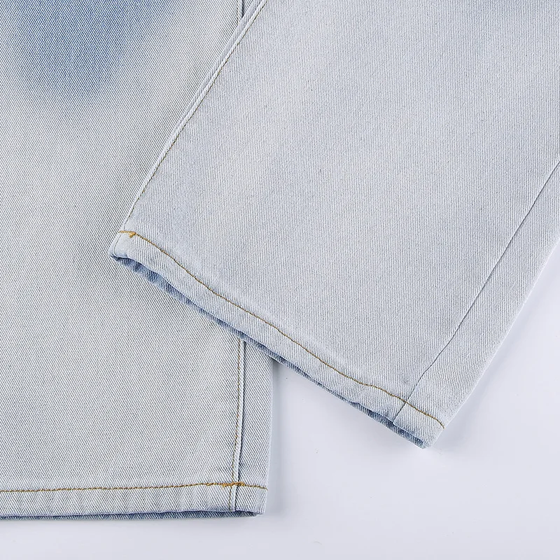 

Loose Denim Jeans for Women High Waist Pocket Patchwork Trousers New Vintage Aesthetic Wide Leg Summer Cargo Pants Streetwear