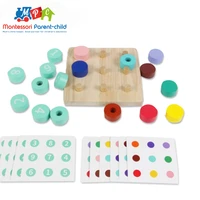 puzzle bottle cap game montessori card color matching blocks toy baby grasping toy color cognition