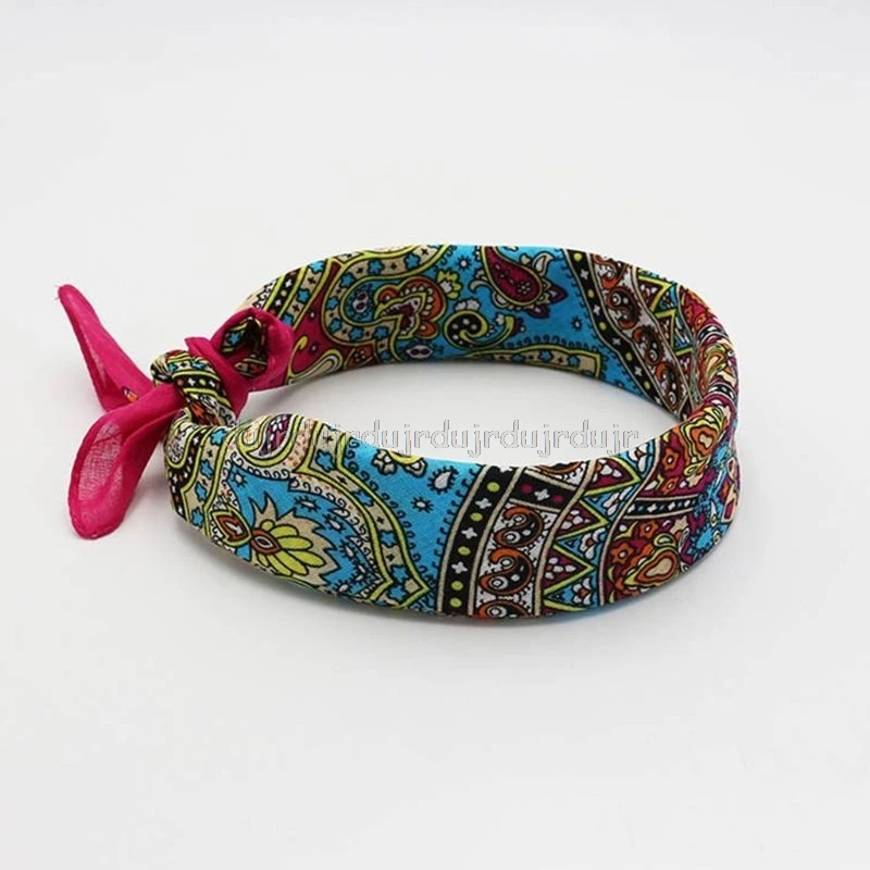 

54cm Ethnic Style Women Men Punk Hip Hop Bandana Bright Colorful Paisley Floral Print Square Scarf Cycling Au31 19 Dropship
