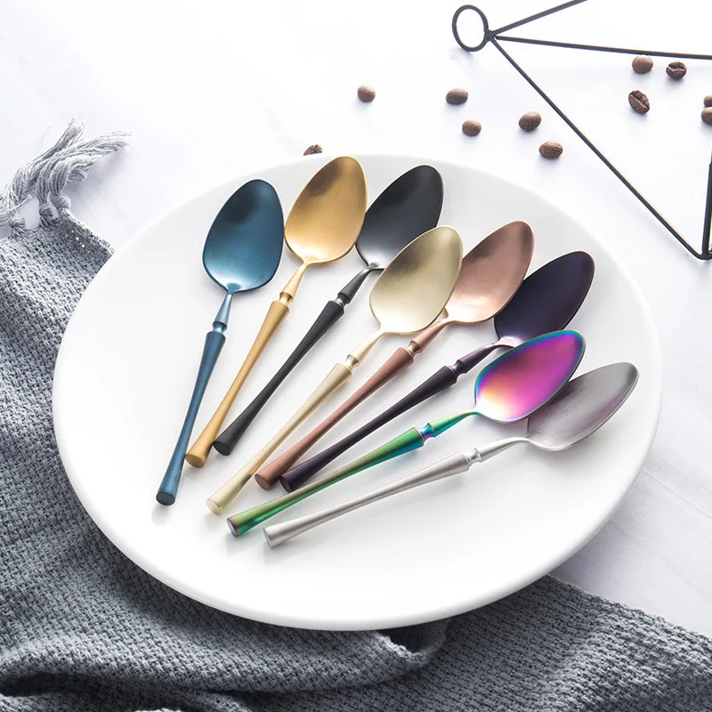 Европейский матовый нож из нержавеющей стали маленькая поясная ложка набор