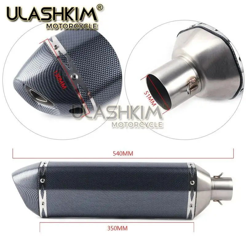 

M3 Motorcycle Full System Exhaust Muffler Middle Connect Pipe Slip On For HONDA GROM MSX 125 MSX125 2012 2013 2014 2015