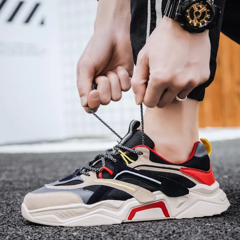 Мужские удобные кроссовки черные повседневные новинка 2020 |