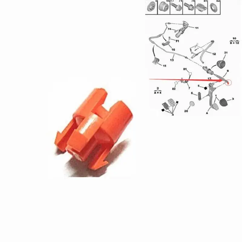 

1 шт. Пряжка главного цилиндра сцепления ABS #9676534480 для Citroen Elysee C3XR для Peugeot 301 200