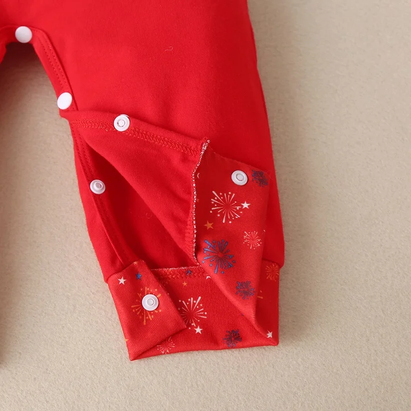 

Happy New Year Baby Romper Red Festival Baby Girl Winter Clothes Cotton Print Long Sleeve Baby Jumpsuit Baby Boy Clothes 0-18M