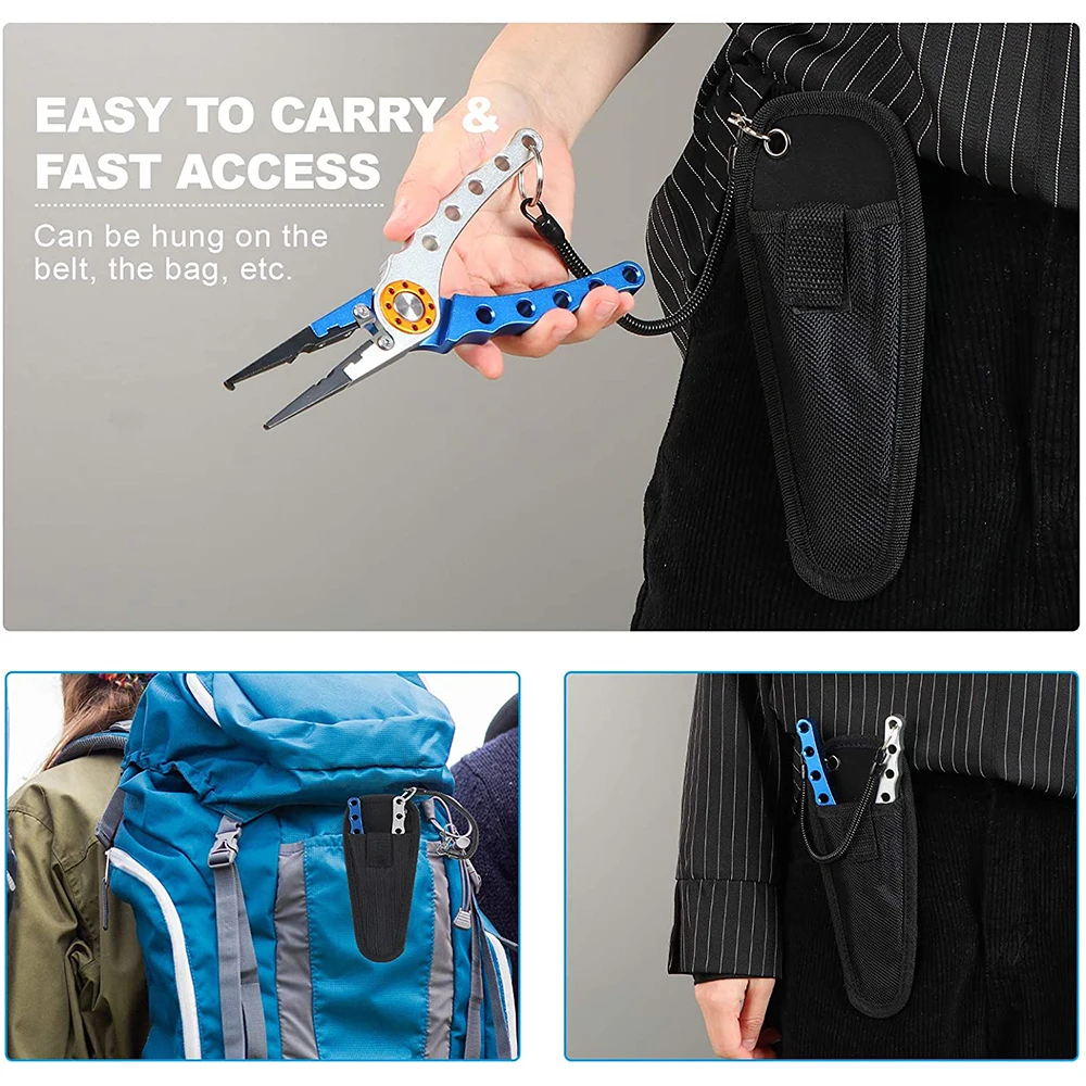 Fishing Pliers Fishing Tools Line Cutter Multifunctional Knot Aluminum Alloy Scissors Hook Remover 150G 20Cm Fishing Equipment