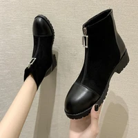 womens boots autumn boots zipper shoes luxury designer boots womens ankles 2022 new med rubber rock fashion fabric solid