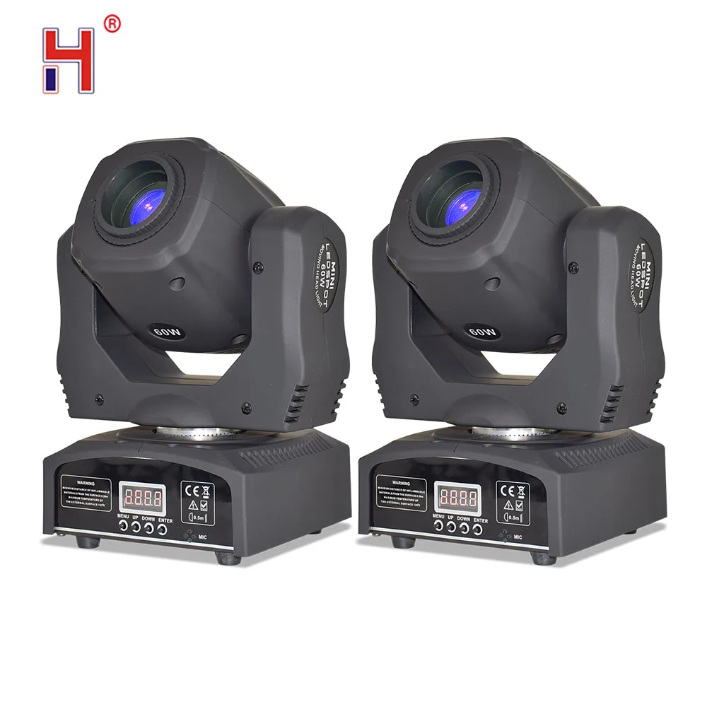 60 Вт Мини Светодиодный точечный светильник с подвижной головкой Dmx Dj 8 Gobos эффект