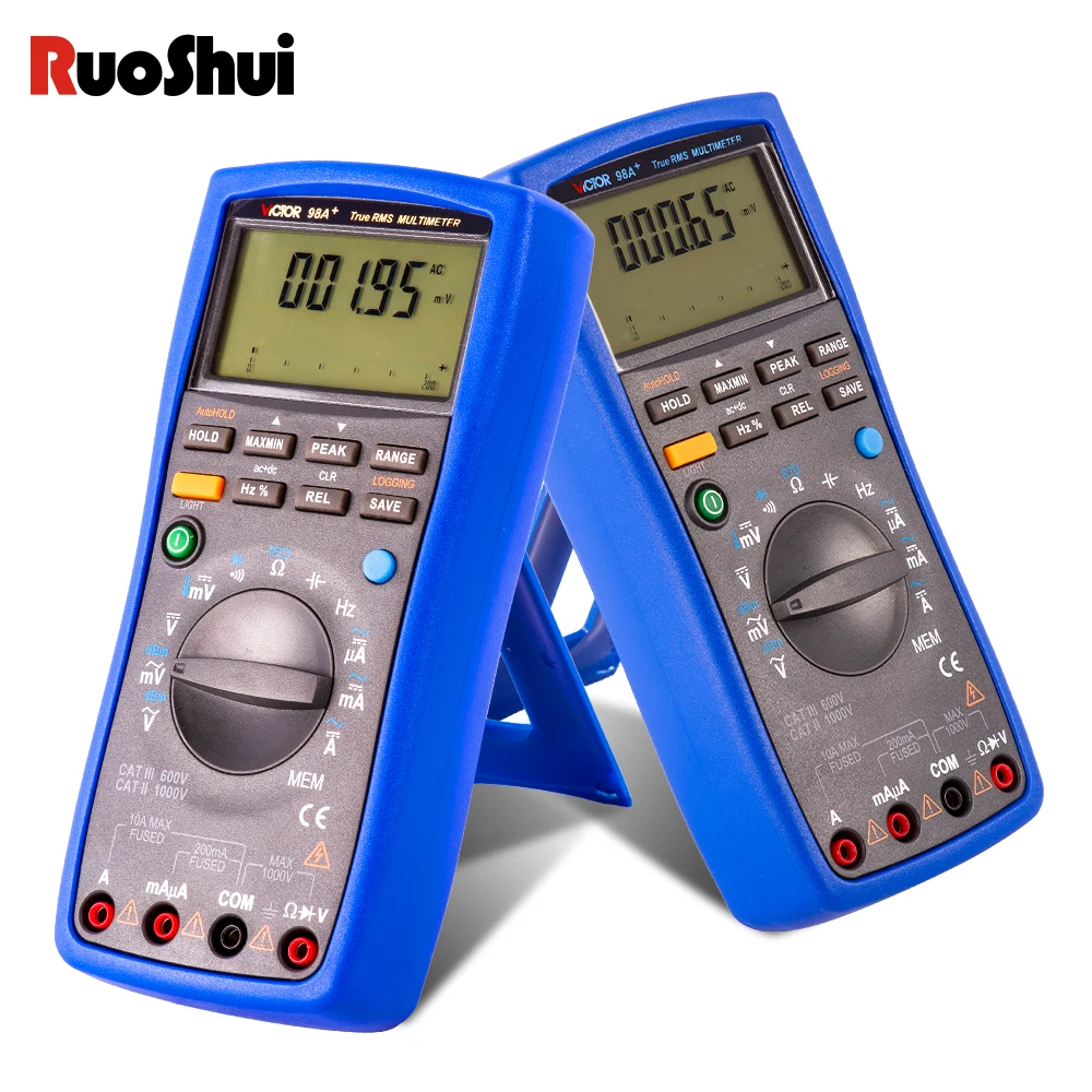 Виктор 98A + портативный смарт цифровой мультиметр ЖК дисплей Подсветка
