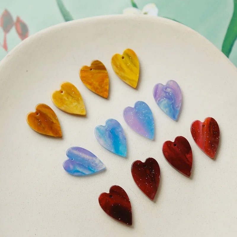 

Oil painting pigment halo dyeing with flash love acetic acid resin hundred earrings DIY pendant hand-made jewelry hair material