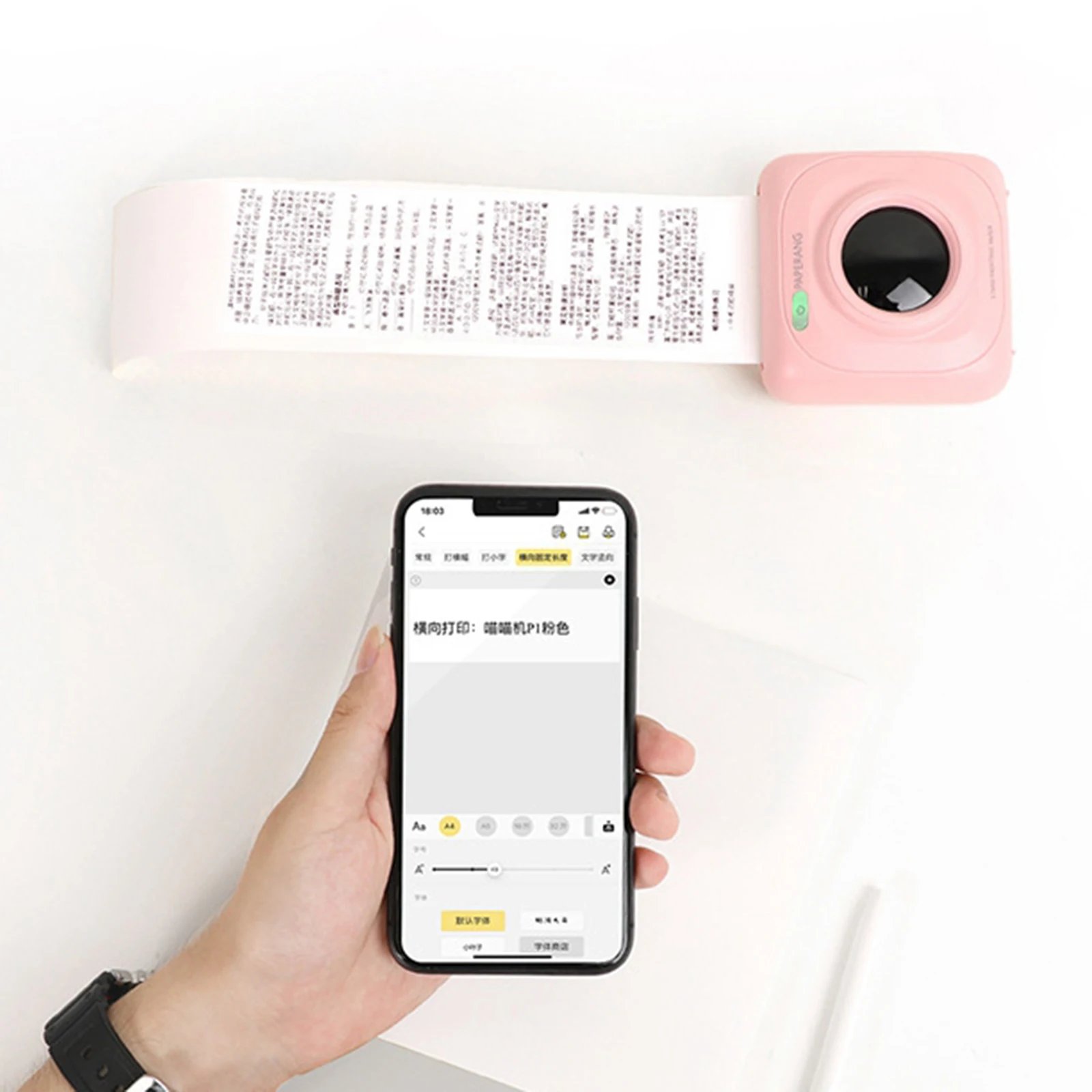 

Portable Thermal Printer Photo Picture HD Thermal Label Printer for iOS Android Wireless Connection Bluetooth Printer