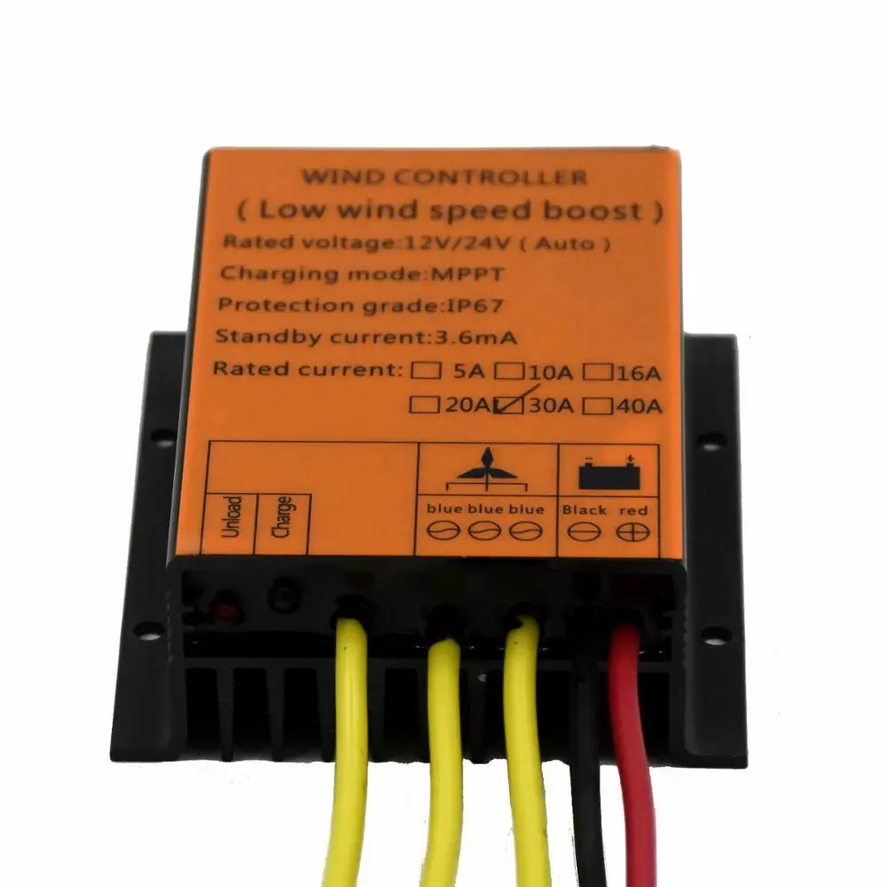 100 Вт ~ 720 10A/16A/20A/30A MPPT/контроллер заряда ветра для турбинного генератора 12 В/24 В