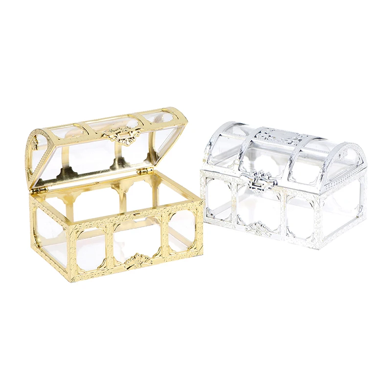 

Прозрачная пластиковая коробочка для колец обручальное кольцо коробка с геометрическим рисунком ясная стеклянная шкатулка для украшений ...