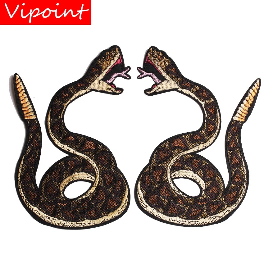 Вышивка змеи патчи для куртки Значки джинсов аппликации пальто JW-255 | Дом и сад