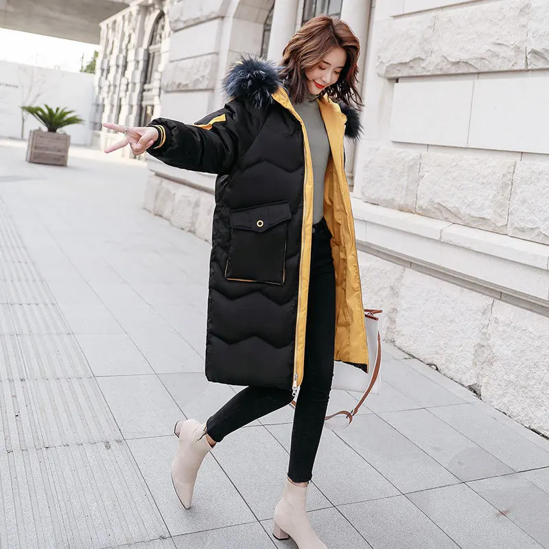 

white duck jacket with raccoon fur collar, down jacket, winter coat, women's warm Park casaco
