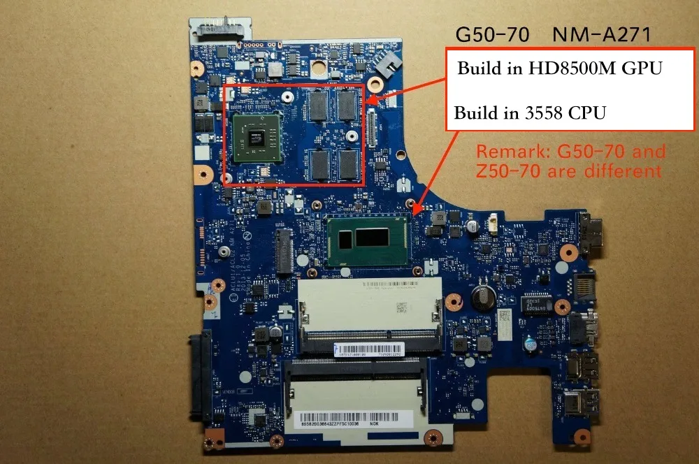 

Original ACLUC3/ACLU4 NM-A361 NM-A271 For Lenovo G50-80 G50-70 Laptop PC motherboard
