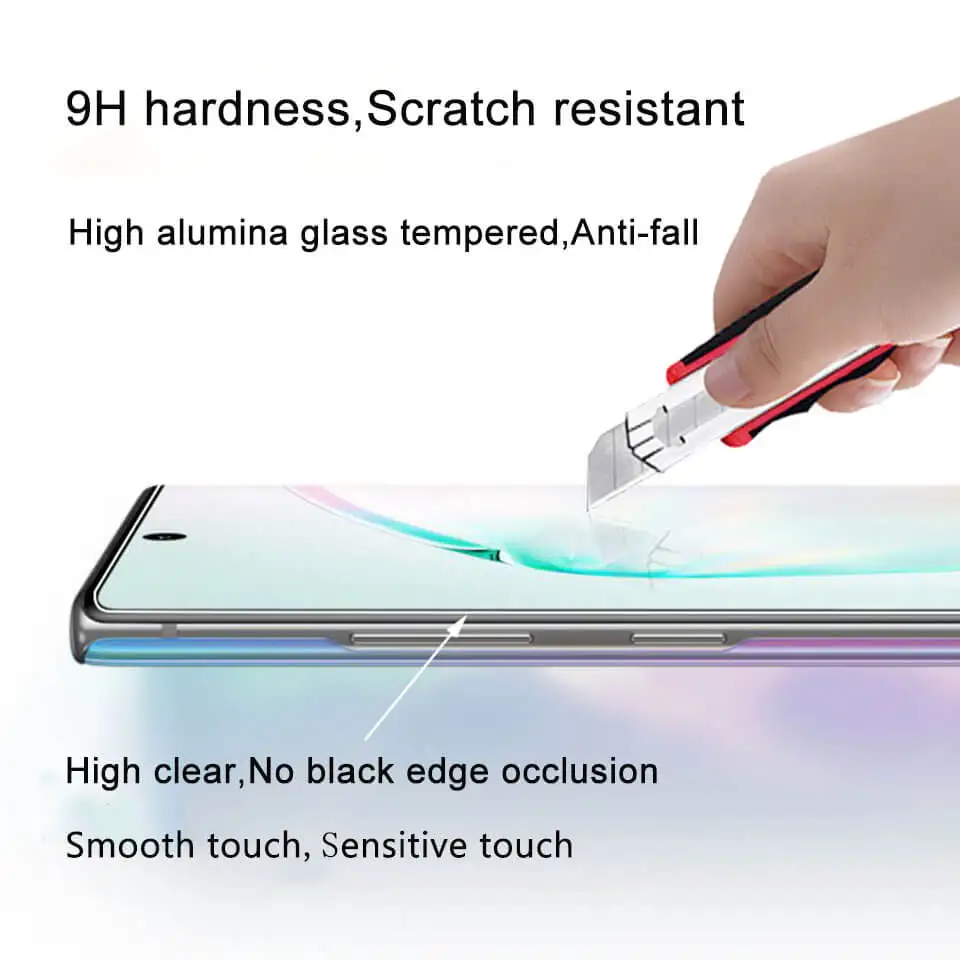 Для samsung Galaxy Note 10 Plus защита экрана УФ нано оптика изогнутое стекло Полный Клей покрытый край для Galaxy Note 10 10 Plus