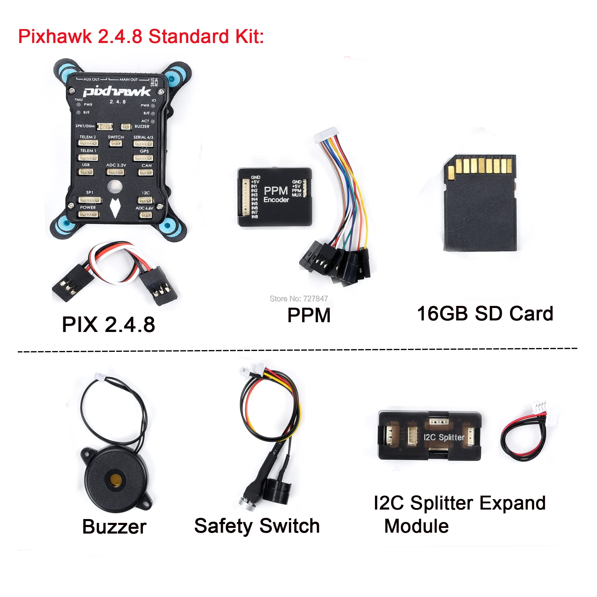 Pixhawk 2.4.8 PX4 PIX 32 бит Контроллер полета Автопилот с 16G SD переключатель безопасности зуммер PPM IEC RGB Telemetryfor RC Квадрокоптер