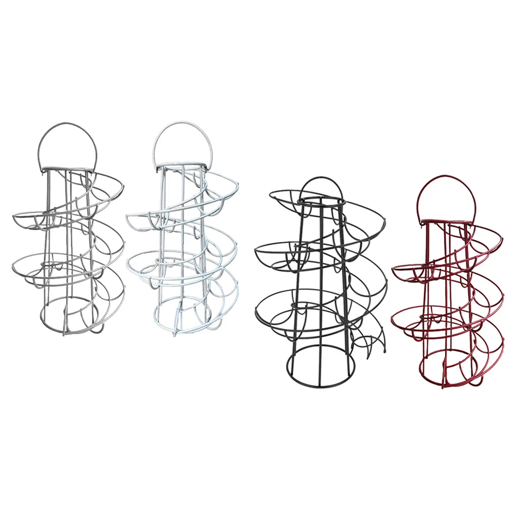Современный Железный спиральный держатель для яиц роликовая стойка органайзер 24