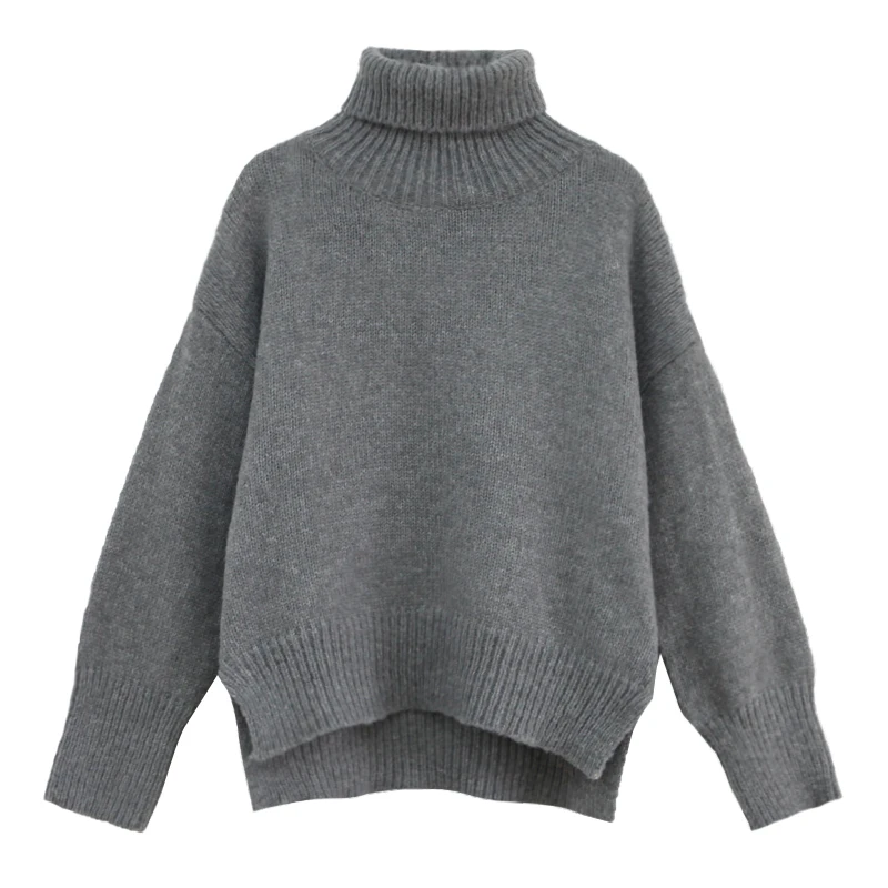 3 colors korean long sleeve thick warm solid color basic turtleneck sweaters womens pullovers (C9038) | Женская одежда