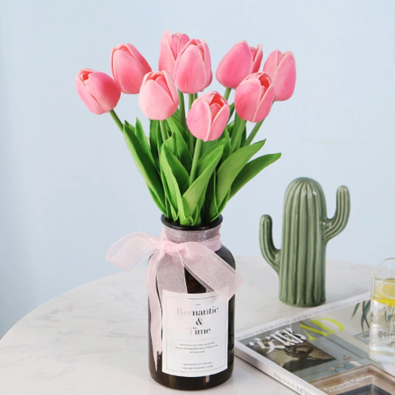 5/10PCS Artificial Flowers Tulips Home Decor Bouquet Garden Mariage Wedding Decoration Fake | Дом и сад