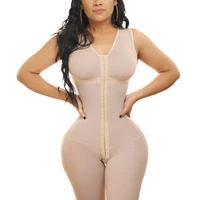 women skims breathable shapewear strong 3 level clasp bodysuit with arotch opening weight loss fajas colombianas