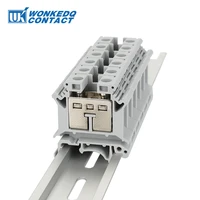 5pcs uk25n uk25 universal screw feed through connection strip plug wire electrical connector din rail terminal block uk 25