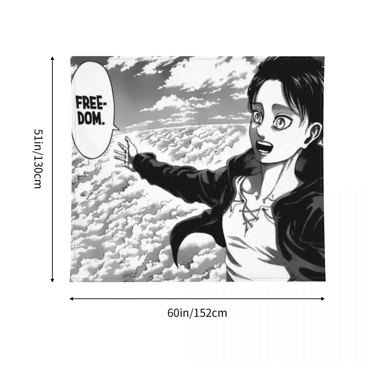 Одеяло Эрена джейгера из аниме Freedom красивое настенное покрывало для косплея в