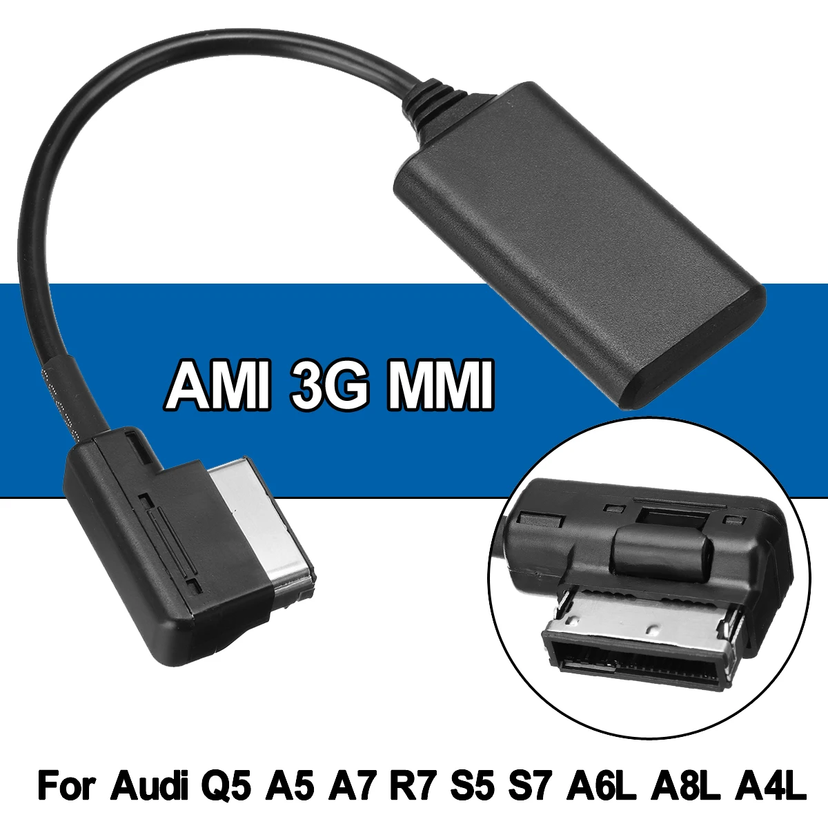 

bluetooth ModuleAdapter Aux Cable Wireless Audio Input Aux Radio Media Interface For Audi Q5 A5 A7 R7 S5 Q7 A6L A8L A4L AMI MMI
