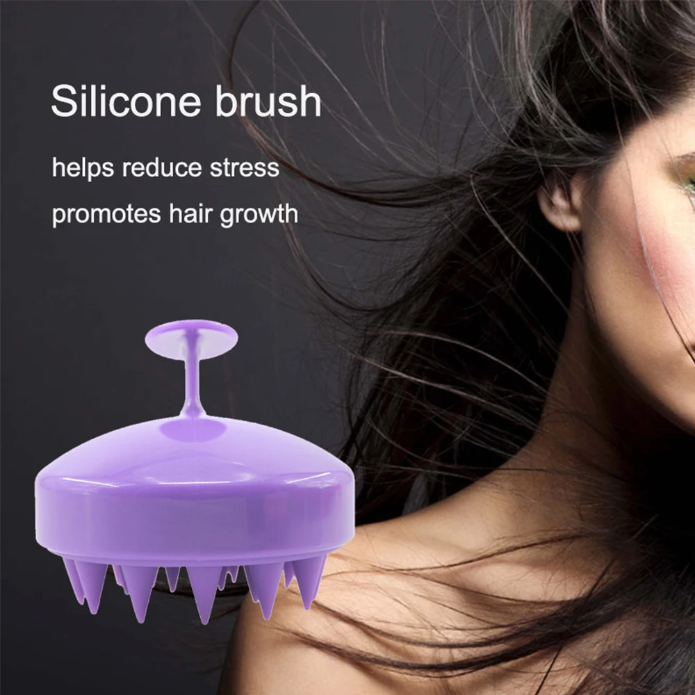 1 шт. удобный шампунь с силиконом щетка для массажа головы расческа мытья волос