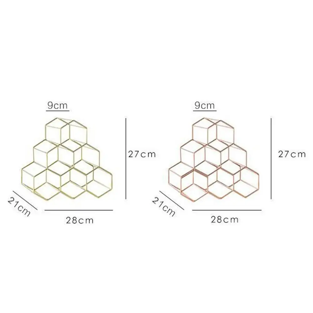 Золотой железная винная полка INS Гостиная Портативный 6-бутылка свободный