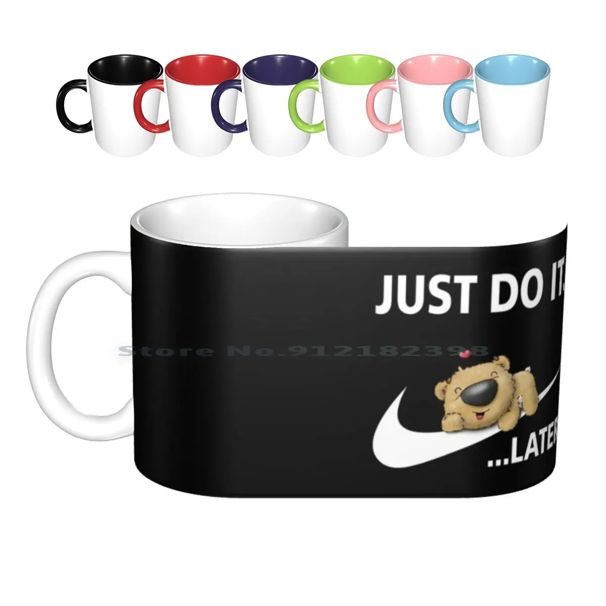 

... Later Ceramic Mugs Coffee Cups Milk Tea Mug Cute Bear Cutest Procrastination Teddy Plushie Later Bear Cub Creative Trending