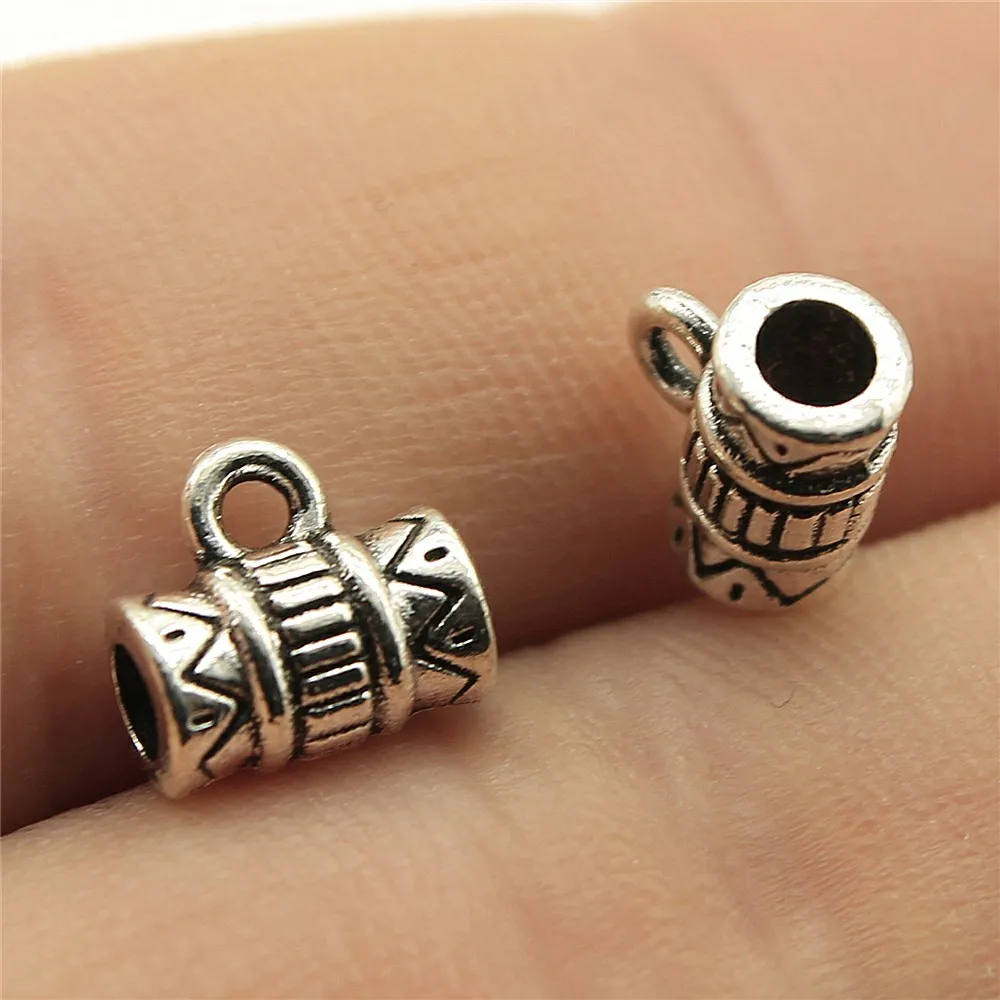 

20pcs 8x8mm Bails Beads For Jewelry Making DIY Necklace Bracelet Bails Beads Pendants Charm Bails Beads