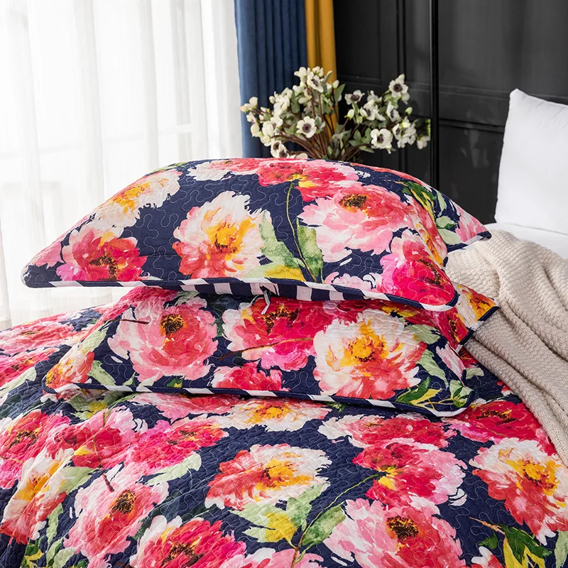 

CHAUSUB Cotton Bedspreads Quilts For Bed 3pcs Printed Quilt Set Bed Cover King Queen Size Coverlet Quilted Blanket On Bed
