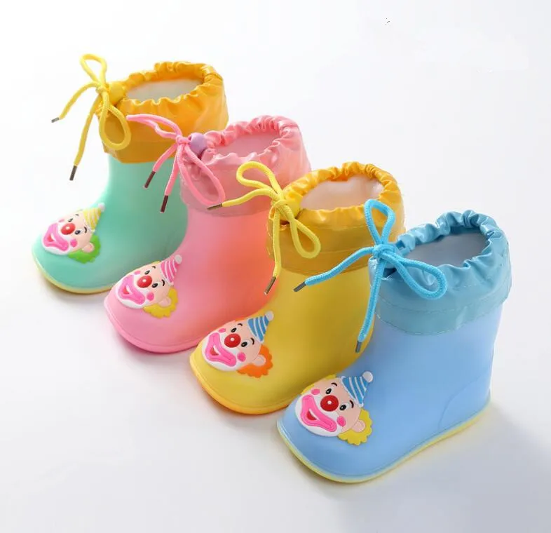 

2020 Rain Boots Kids For Boy Girls Rain Boots PVC Water Shoes Children Cartoon Shoes Waterproof Rainboots Four Seasons Removable