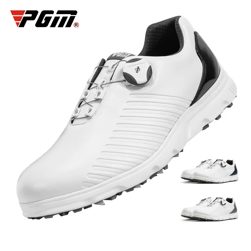 PGM Golf Shoes Men's Waterproof Breathable Golf Shoes Male Rotating Shoelaces Sports Sneakers Non-slip Trainers XZ161