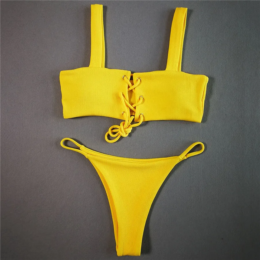Sexy Push Up Bikini Set Women 2021 Halter Top Patchwork Swimwear New Swimsuit Beach Wear Brazillian Bikinis Female Bathing Suits | Женская