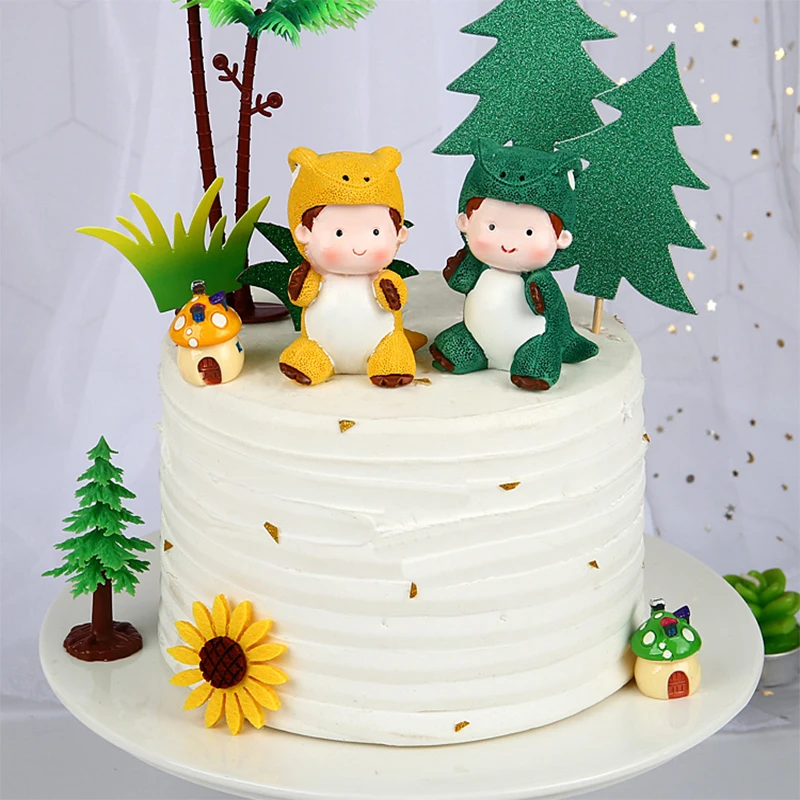 

Dinosaur Theme Parti Cake Decor Cute Roar Baby Birthday Party Dino Jungle Safari Boy Birthday One 1st Jurassic World Party Dec